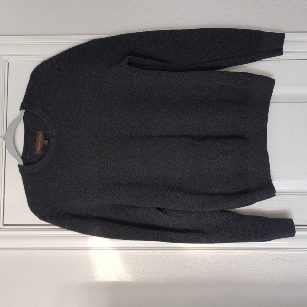 Fairlane & Sons Crew Sweater in Charcoal - Men's Large